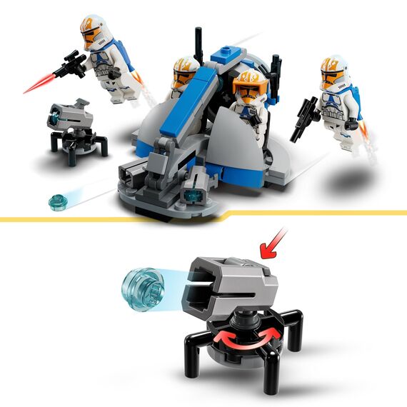 LEGO 75337 Star Wars at-TE Walker, Bewegliches Spielzeugmodell & 75359 Star Wars Ahsokas Clone Trooper der 332. Kompanie