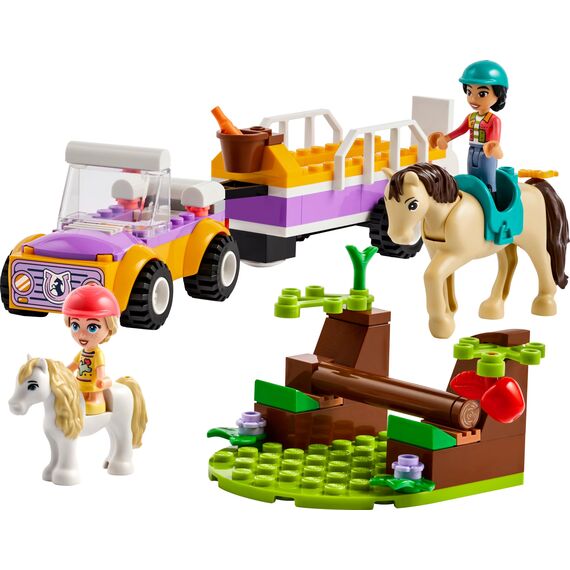 LEGO Friends Pferde- und Pony-Anhänger - Pferdespielzeug für Mädchen und Jungen - Kinder Geschenk für Vorschulkinder ab 4 Jahren - Lernspielzeug mit Spielfiguren Liann & Zoya sowie 2 Tiere 42634