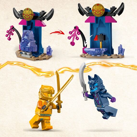 LEGO NINJAGO Arins Battle Mech, Ninja-Spielzeug für Kinder ab 4 Jahre mit Figuren inkl. Arin mit Mini-Katana, Actionfiguren & Mechs, kleines Geschenk für Jungs und Mädchen 71804