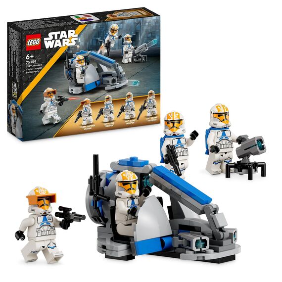 LEGO 75337 Star Wars at-TE Walker, Bewegliches Spielzeugmodell & 75359 Star Wars Ahsokas Clone Trooper der 332. Kompanie