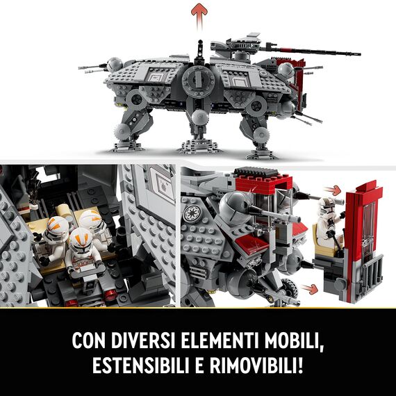 LEGO 75337 Star Wars at-TE Walker, Bewegliches Spielzeugmodell & 75359 Star Wars Ahsokas Clone Trooper der 332. Kompanie