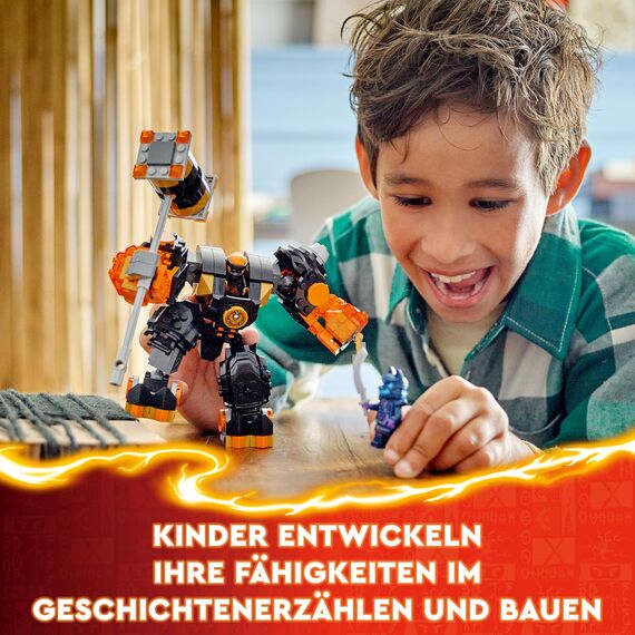 LEGO NINJAGO Coles Erdmech, Actionfiguren-Spielzeug mit veränderbarem Mech, Ninja-Set mit 2 Figuren inklusive Cole, Geschenk für 7-jährige Jungs und Mädchen 71806