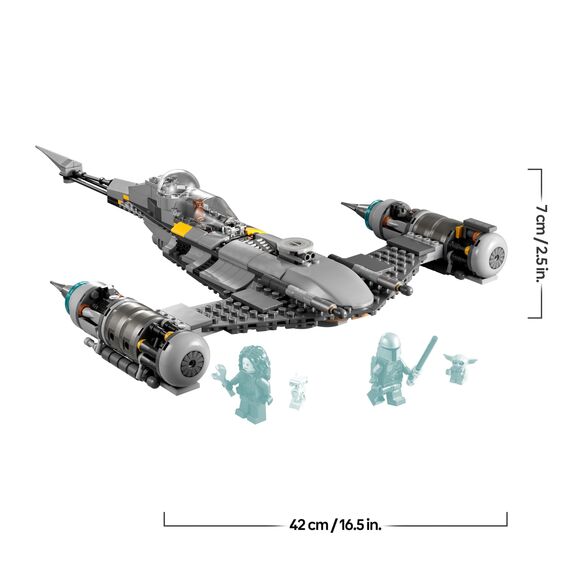 LEGO Star Wars Der N-1 Starfighter des Mandalorianers aus Das Buch von Boba Fett, Raumschiff-Spielzeug zum Bauen, Set mit 4 Charakteren inkl. Baby Yoda-Figur 75325