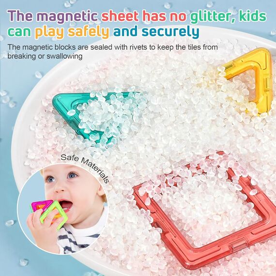 mysoler Magnetische Bausteine 123 Teile Magnetbausteine Magnete Kinder Magnetspielzeug für Kinder ab 2 3 4 5 6 7 8 Jahre Lernspielzeug Bauklötze Bausatz Pädagogisches Geschenk