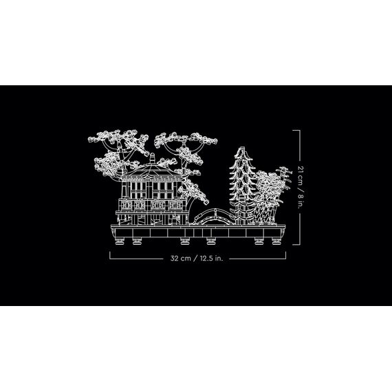 LEGO Icons Garten der Stille - Modell zum Bauen und Ausstellen - Japanische Oase mit Pavillon, Brücke, Koi-Karpfen, Lotusblumen, Bäumen - DIY Deko - Geschenk für Frauen und Männer - 10315