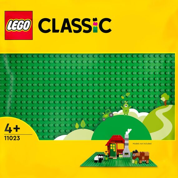 LEGO 11023 Classic Grüne Bauplatte, quadratische Grundplatte mit 32x32 Noppen als Basis für Konstruktionen und für weitere LEGO Sets