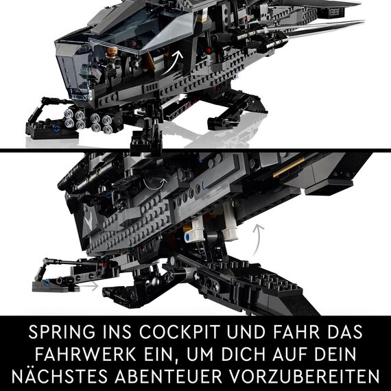 LEGO 10327 Icons Dune Atreides Royal Ornithopter, Set zum Sammeln für Erwachsene, Film-Geschenk für Männer, Frauen und Fans, Modell-Flugzeug mit 8 Figuren, darunter Paul Atreides und Baron Harkonnen