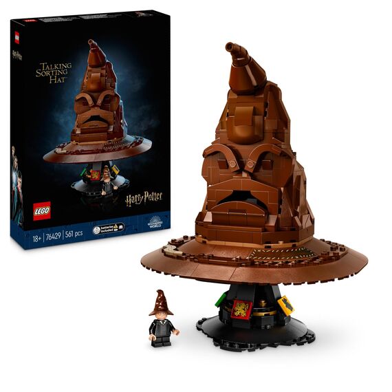 LEGO Harry Potter Der Sprechende Hut, Hogwarts-Modell für Erwachsene, Film-Geschenk für Frauen, Männer, Mama und Papa, mit zufälligen 31 Klangkombinationen, Sortiert Dich in Dein Hogwarts Haus 76429