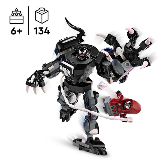 LEGO | Marvel Venom Mech vs. Miles Morales - Bewegliche Action Figuren für Kinder - Spider-Man Spielset mit Superhelden Minifiguren - Spielzeug Geschenk für Jungen und Mädchen ab 6 Jahren - 76276