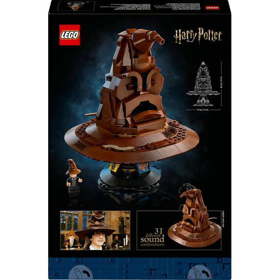 LEGO Harry Potter Der Sprechende Hut, Hogwarts-Modell für Erwachsene, Film-Geschenk für Frauen, Männer, Mama und Papa, mit zufälligen 31 Klangkombinationen, Sortiert Dich in Dein Hogwarts Haus 76429