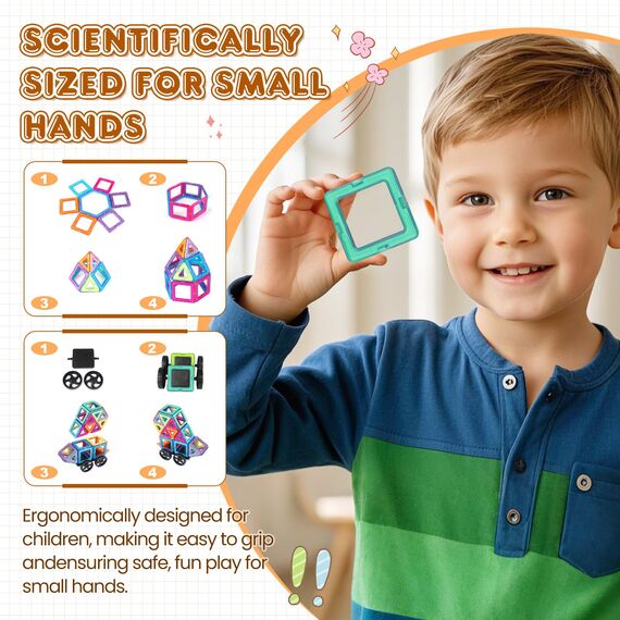 mysoler Magnetische Bausteine 123 Teile Magnetbausteine Magnete Kinder Magnetspielzeug für Kinder ab 2 3 4 5 6 7 8 Jahre Lernspielzeug Bauklötze Bausatz Pädagogisches Geschenk