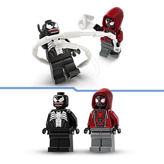 LEGO | Marvel Venom Mech vs. Miles Morales - Bewegliche Action Figuren für Kinder - Spider-Man Spielset mit Superhelden Minifiguren - Spielzeug Geschenk für Jungen und Mädchen ab 6 Jahren - 76276