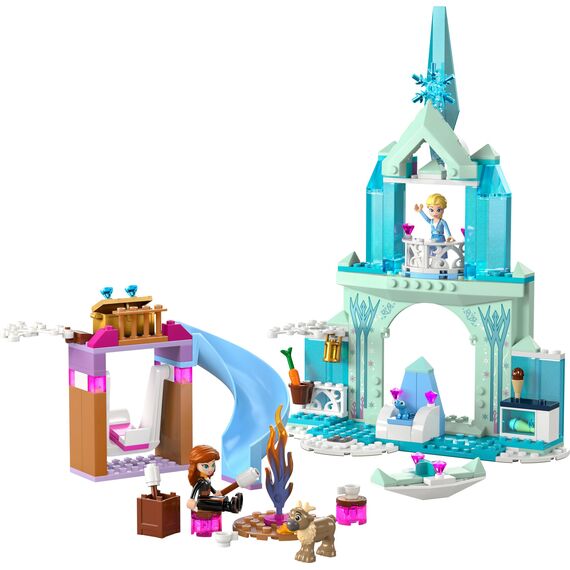 LEGO Disney Frozen Elsas Eispalast, Eiskönigin-Schloss-Spielzeug mit Prinzessin ELSA und Anna Puppen, Plus 2 Tierfiguren, tolles Geschenk für 4-jährige Mädchen und Jungen 43238