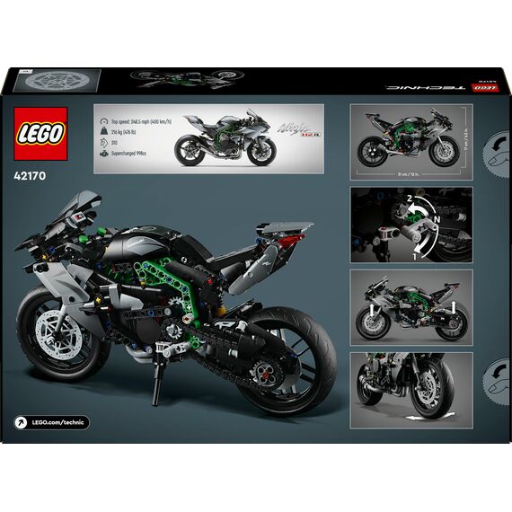 LEGO Technic Kawasaki Ninja H2R Motorrad, Geschenk für Kinder & Erwachsene zum Geburtstag, Dekoration, Spielzeug, Modell für Jungen und Mädchen ab 10 Jahren 42170