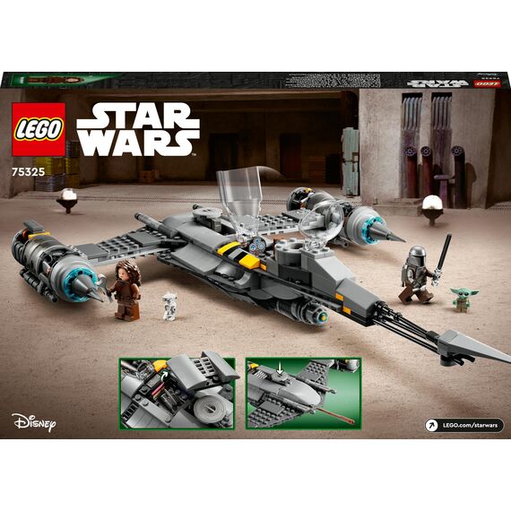 LEGO Star Wars Der N-1 Starfighter des Mandalorianers aus Das Buch von Boba Fett, Raumschiff-Spielzeug zum Bauen, Set mit 4 Charakteren inkl. Baby Yoda-Figur 75325