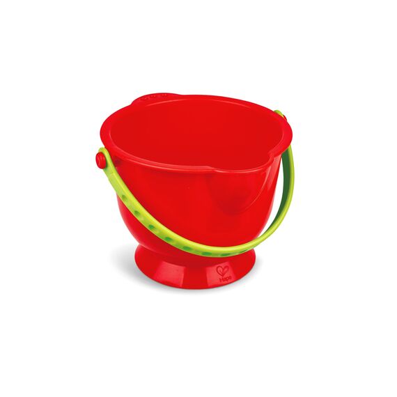 Hape Grundausstattung Strandspielzeug - Robustes Eimer- und Förmchen-Set für Strand und Sandkasten, Outdoor Sandspielzeug für Kleinkinder, Sandspielset für Kinder ab 18 Monaten