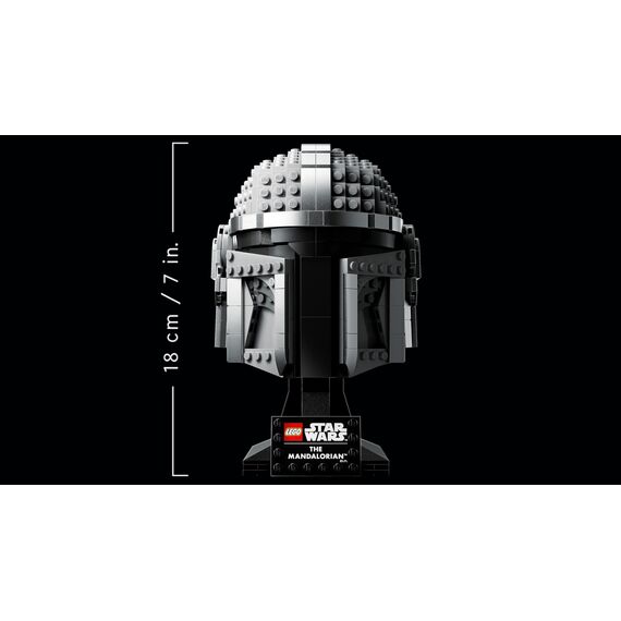 LEGO Star Wars Mandalorianer Helm Modell, Sammlerstück Zimmer-Deko und EIN tolles Geschenk für Erwachsene, Bausatz, Männer, Frauen, Mama, Papa, Sammler-Geschenkidee 75328