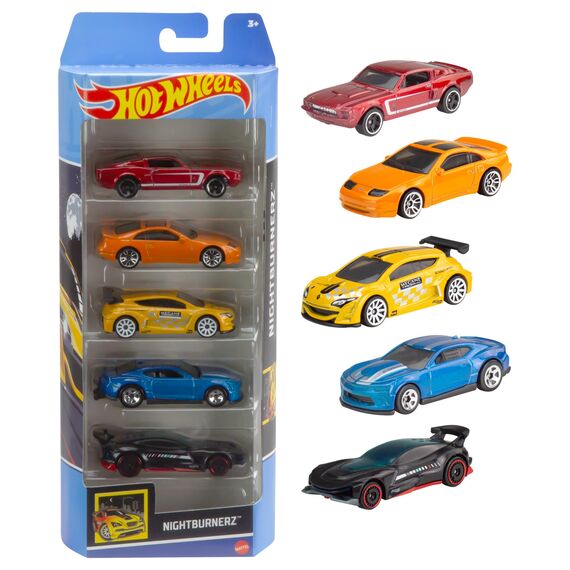 Hot Wheels Autos Set, 5er Pack, Verschiedene Modelle von Spielzeugautos, Maßstab 1:64, mit realistischen Details, Auto Spielzeug, Stile variieren, Spielzeug ab 3 Jahre, 1806