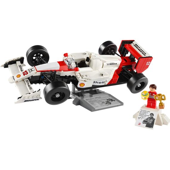 LEGO Icons McLaren MP4/4 & Ayrton Senna Modellauto Set, F1 Rennwagen Bausatz für Erwachsene mit Rennfahrer Mini-Figur, Sammlerstück, Geschenk-Idee zum Geburtstag für Männer, Frauen, Ihn & Sie 10330