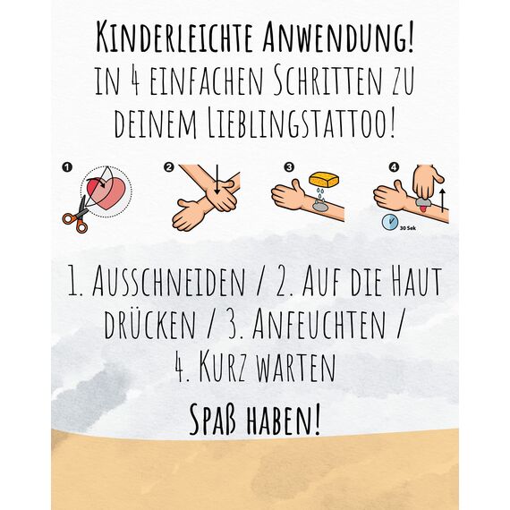 lila liebt dich® Besonders hautfreundliche Kinder Tattoo Pferde, Pferde Mitgebsel, Pferde Geburtstagsdeko, Pferde Tattoos Mädchen – 6 gleiche Bögen
