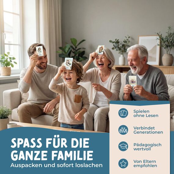 lila liebt dich Wer Bin ich Spiel Kinder ab 4 Jahre - Lustiges Ratespiel & Reisespiele für Unterwegs - Interaktives Kartenspiel, Ostergeschenke Kinder, Quiz Spaß für die ganze Familie