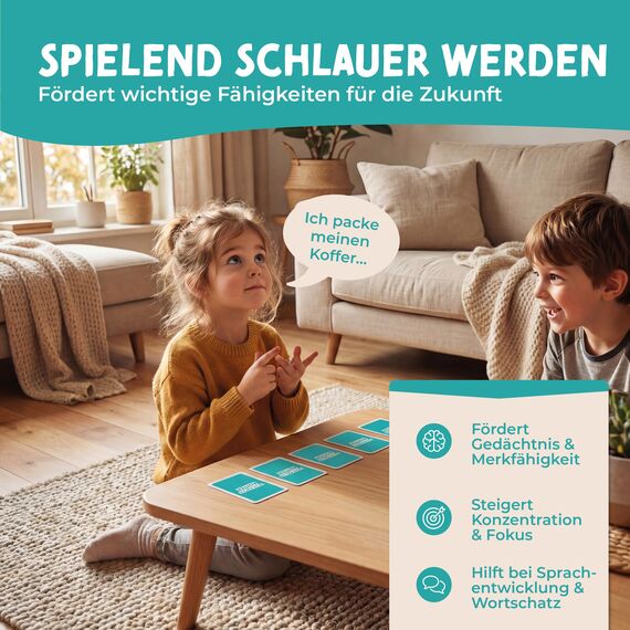 lila liebt dich Ich packe Meinen Koffer Spiel – Reise Spiele Kinder ab 4, ideale Ostergeschenke Kinder 5 Jahre und als lustige Beschäftigung für Auto & Urlaubsub