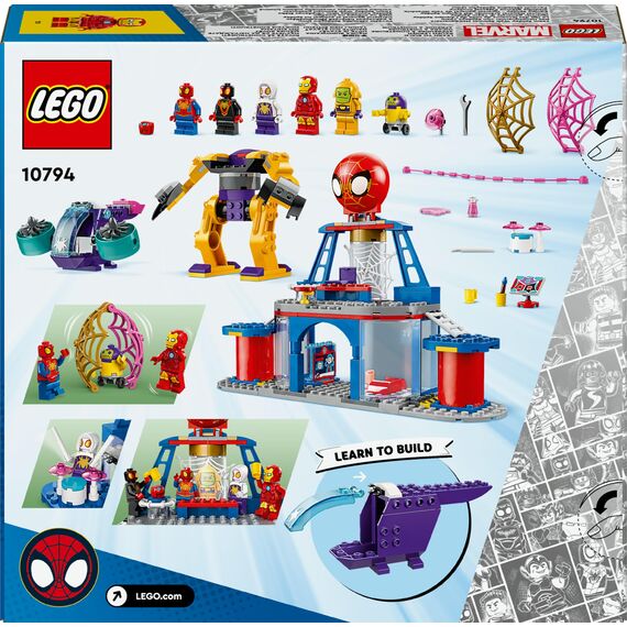 LEGO Marvel Das Hauptquartier von Spideys Team, Spider-Man-Spielzeug mit Fahrzeug und Mech, Geschenk für Jungs und Mädchen ab 4 Jahren, die Fans der TV-Serie Spidey und Seine Super-Freunde sind 10794