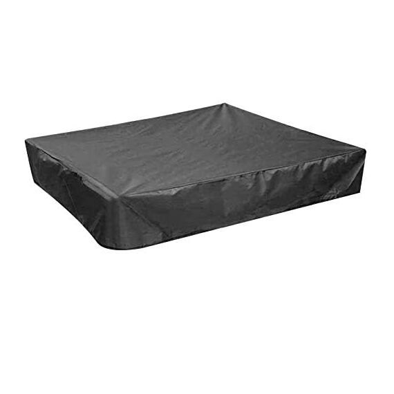 PERFETSELL Sandkastenabdeckungen 120cm*120cm Wasserdicht Sandkasten Abdeckung Oxford-Stoff Schwarz Sandkästen Abdeckplane mit Kordelzug für Sandkästen