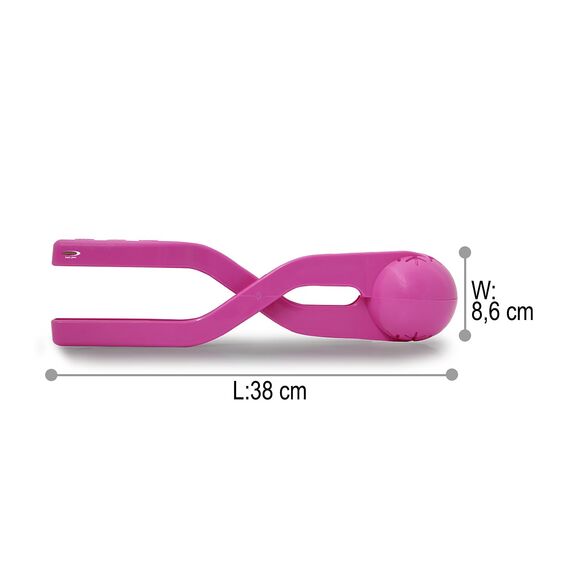 JAMARA 460398 - Snow Play Schneeballzange 38cm pink - Schneebälle (ca. 7 cm Durchmesser) in Sekunden Formen, nie Wieder kalte Hände, Schneebälle sind fluffig und Nicht so hart wie die Handgemachten