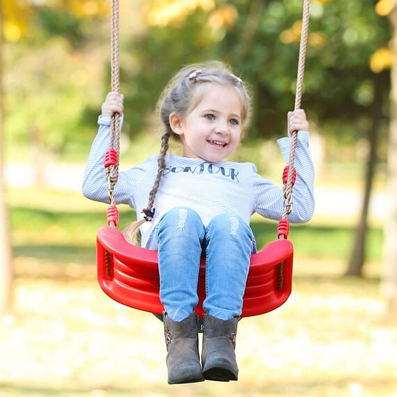 Newaner Schaukel Garten - Kinderschaukel Outdoor Indoor - Schaukelsitz Schaukelbrett Brettschaukel für Kinder zum Schaukeln - Höhenverstellbar - rutschfest -(rot)