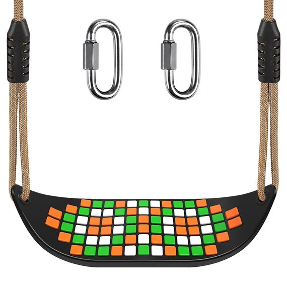 SELEWARE Schaukel Outdoor Kinder Schaukelsitz - Indoor Erwachsene Schaukelbrett Höhenverstellbar mit verstellbaren Seil Garten Kinderschaukel rutschfest Hinterhof Gartenschaukel