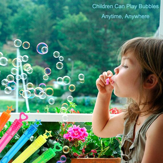 Ulikey Seifenblasen Kinder, 40 Stück Stäbe Spielzeug, Bubble Geschenke Hochzeit Party Set für Garten Mitgebsel Kindergeburtstag Karneval