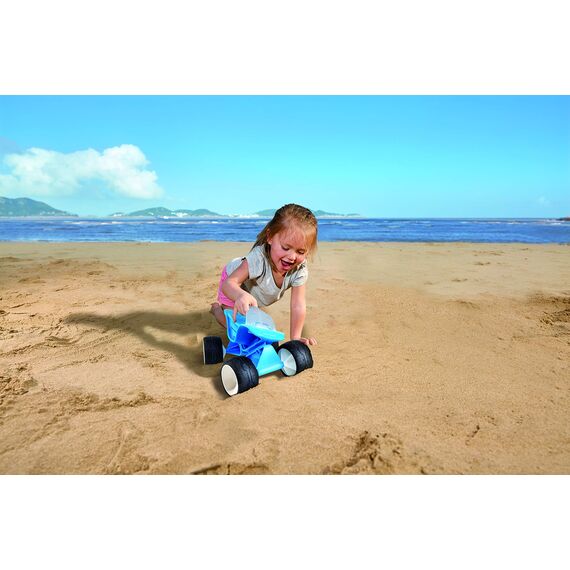 Hape Dünen-Buggy, blau - Sandspielzeug für Draußen, Robustes Outdoor Sandspielzeug, Strandauto zum Schieben, Sandkasten Fahrzeug für Sommer & Garten, Strandspielzeug für Kinder ab 12 Monaten