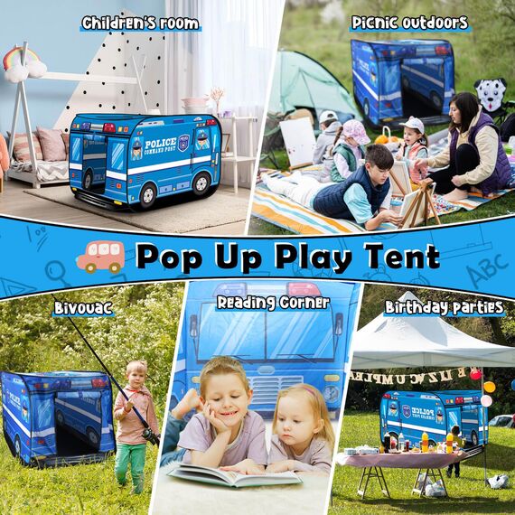 Britik Pop up Spielhaus Kinderzelt Spielzeug Faltbares Kinderspielhaus Zelt Indoor Outdoor Garten Spielzelt Geschenke für 3-8 Jahre Kinder Baby Mädchen Junge Geburtstag Geschenkideen