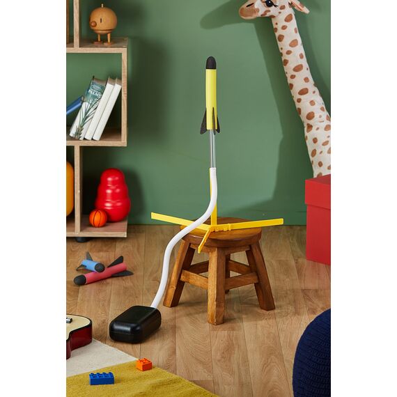 Paul Günther 1556 - Air Rocket² Raketen Spiel mit Startpumpe und 3 Schaumstoffraketen für Kinder ab 4 Jahren, Spaß am Strand, im Garten oder im Park, NEU