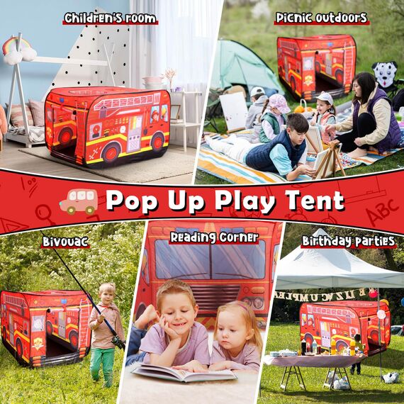 Britik Pop up Spielhaus Kinderzelt Spielzeug Faltbares Kinderspielhaus Zelt Indoor Outdoor Garten Spielzelt Geschenke für 3-8 Jahre Kinder Baby Mädchen Junge Geburtstag Geschenkideen