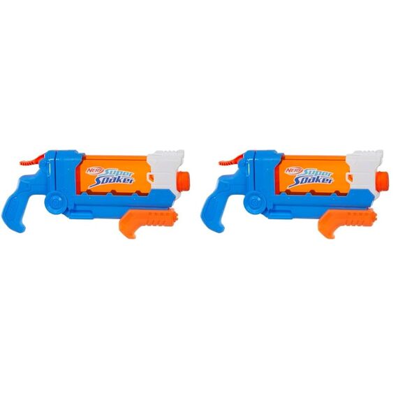 Nerf Super Soaker Flip Fill Wasserblaster, Spritzpistole mit 4 Modi, schnelles Befüllen, Outdoor-Spielzeug mit 887 ml Tank, für Jungen und Mädchen (Packung mit 2)