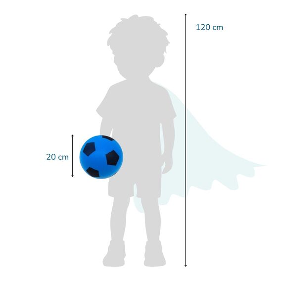 alldoro 68739 Schaumstoffball 12er Set Blau, Ø 20 cm, extra weiche Softbälle, Fußball für Kinder ab 0 Jahren, leise & leicht, Ball für Indoor & Outdoor