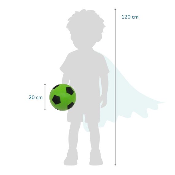 alldoro 68735 Schaumstoffball 6er Set Grün, Ø 20 cm, extra weiche Softbälle, Fußball für Kinder ab 0 Jahren, leise & leicht, Ball für Indoor & Outdoor