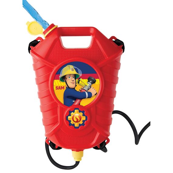Simba 109252293 - Feuerwehrmann Sam Feuerwehr Tankrucksack, mit einfach oder Mehrfachstrahl, Tankvolumen: 1800ml, Reichweite: 10m, für Kinder ab 3 Jahren