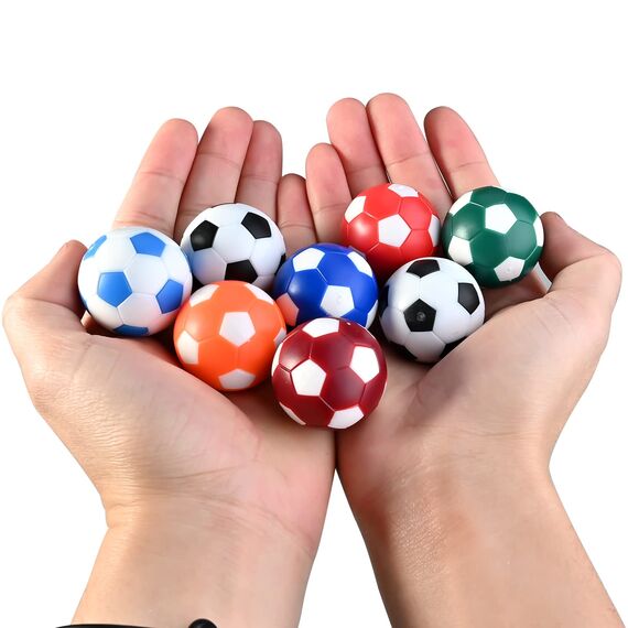 GOLDGE 8X Tischfußball Kickerbälle, Profi Tischkickerbälle, 32mm Tischfußball Bälle, Mini Tischkicker Bälle Kicker, Klein Tischfußballkicker Kugeln Fußballspiele für Kinder und Erwachsene (Bunt)