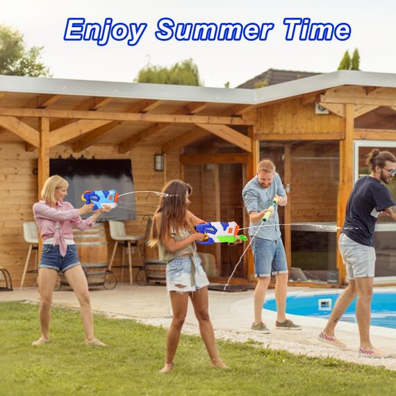 Lekwaiin Wasserpistole für Kinder Erwachsene, 2 Stücke 800ML Wasserspritzpistole mit 10 Meter Großer Reichweite, Outdoor Spielzeug für Sommer, Strand, Pool, Garten