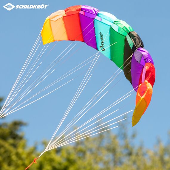 Schildkröt® Dual Line Sport Kite 1.6, Zweileiner Lenkmatte, ab 12 Jahren, 45x160cm, inkl. Polyester Flying Line (45kp), 2x25m auf Winder mit Schlaufen, 3-6 Beaufort; 970460