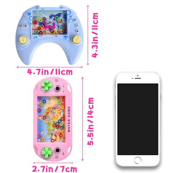 Herefun Wasser Flipper, 8Pcs Handheld Spiel Geduldsspiel , Mini Wasser Ring Spiel, Wasserflipper Fische Mitgebsel Kindergeburtstag Geschenke