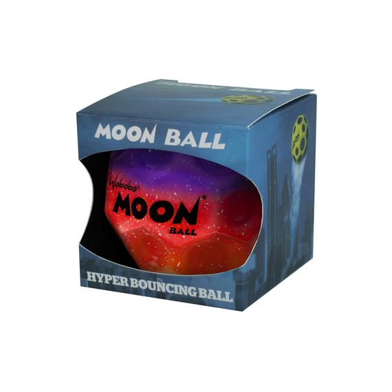 Waboba Moon Ball – am Höchsten Springender Gummiball – Patentiertes Original-Design – Ballkrater Erzeugen beim Aufprall EIN knallendes Geräusch – Leicht Greifbar – Flummies für Kinder - Sunset - 65mm