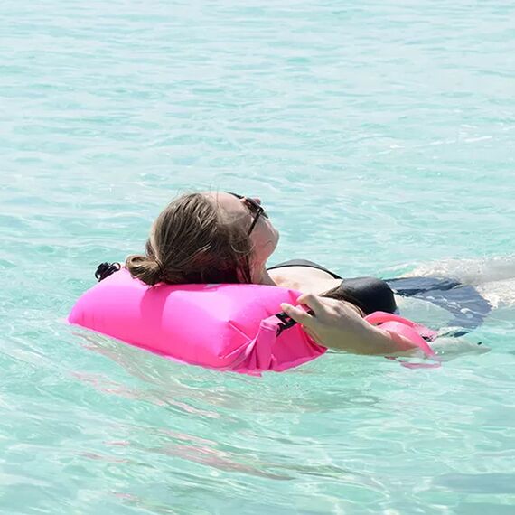 Jodsen Schwimmboje,Schwimmwagen im Freien,Aufblasbare Schwimmen Boje und Trockensack,Swim Bubble,für Open Water Kinder Triathlon Sport Schnorcheln Rennen Ausbildung Zubehör,Gut sichtbarer (Rose)