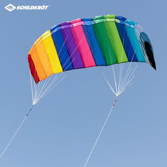 Schildkröt Dual Line Sport Kite 2.0, Zweileiner Lenkmatte, ab 14 Jahren, 75 x 200cm, inkl. Polyester Flying Line (60kp), 2 x 25m auf Winder mit Schlaufen, 2-6 Beaufort; 970469