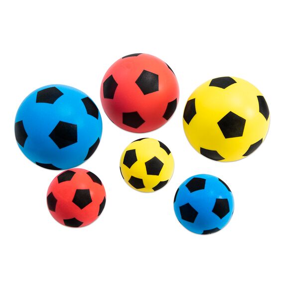 Betzold Softbälle-Set 3 Stück - Soft-Fußball Schaumstoffball