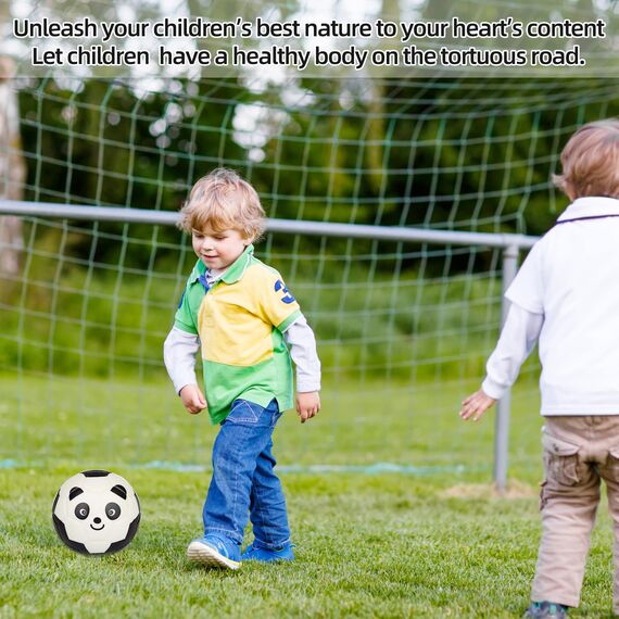 Borpein 15,2 cm großer Mini-Fußball, niedliches Tier-Design, weicher Schaumstoffball für Kinder, weich und federnd, perfekte Größe für Kinder zum Spielen, panda