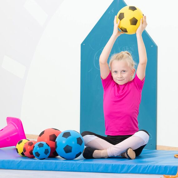 Betzold Softbälle-Set 3 Stück - Soft-Fußball Schaumstoffball